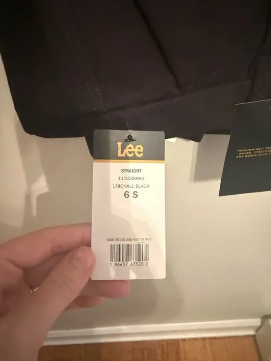 Lee Black Straight-Leg Any Wear Pants - Picture 4 of 4